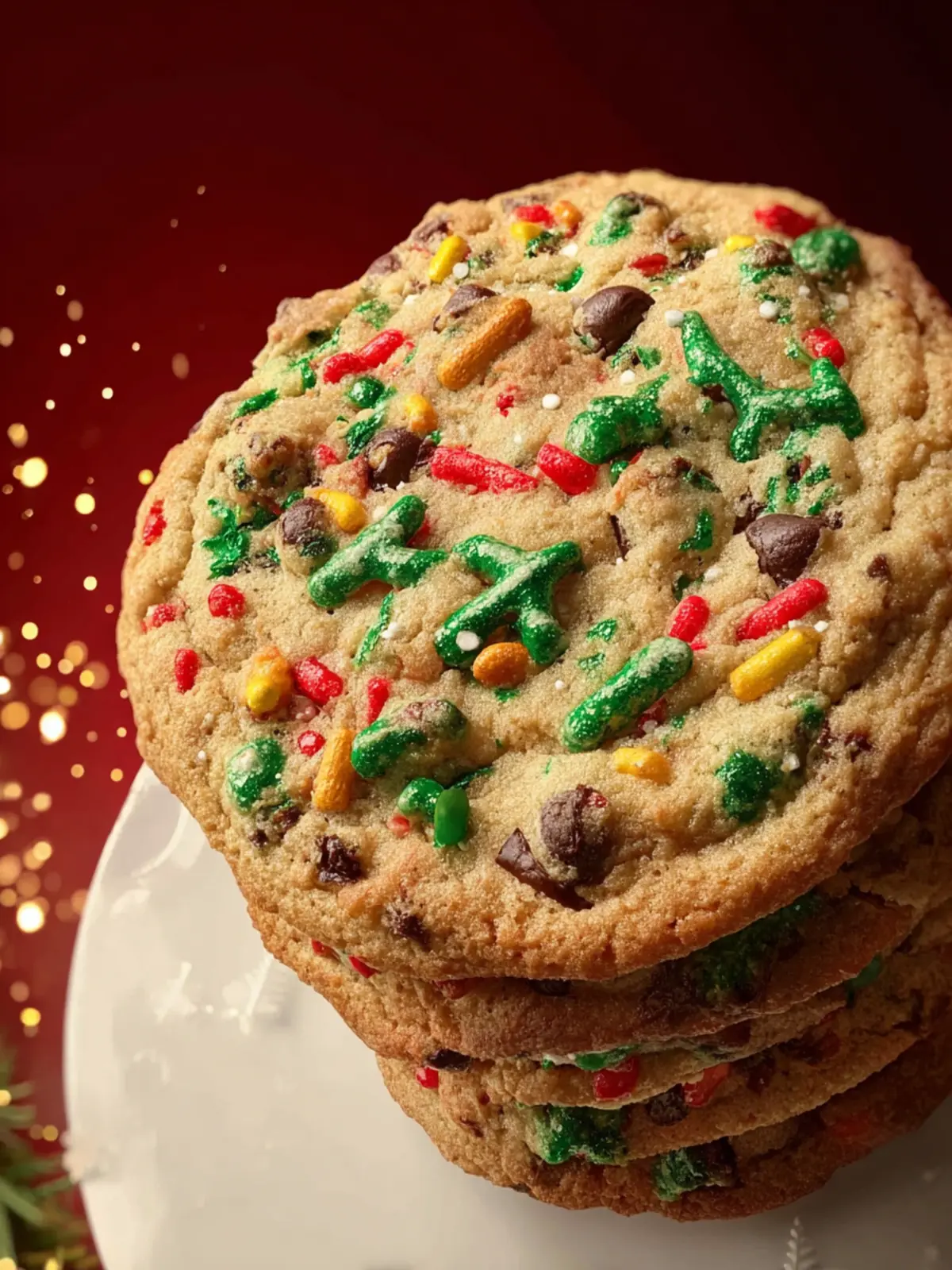 Chocolate Chip Christmas Cookies First Image