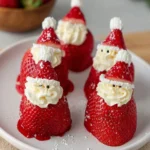 Easy Santa Strawberries Christmas Dessert First Image