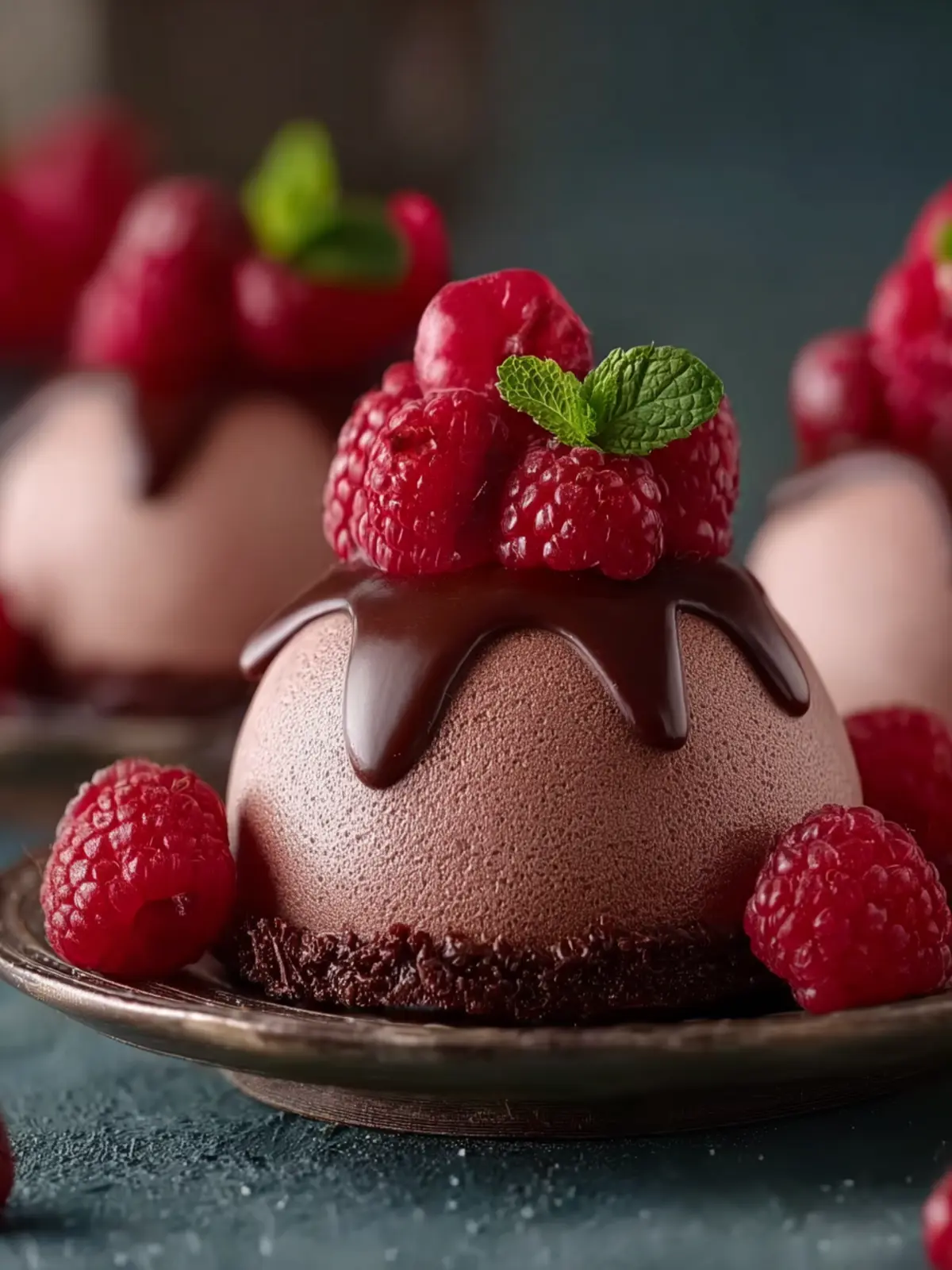 The Magic of Chocolate Raspberry Mousse Domes First Image