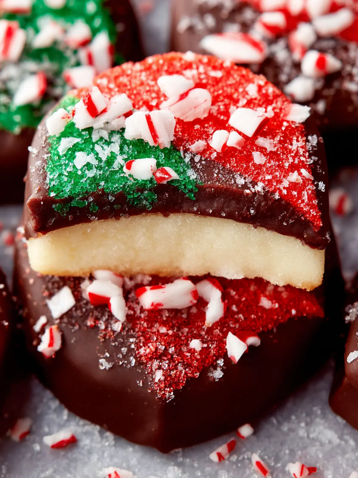 Peppermint Shortbread Cookies First Image