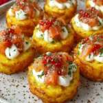 Mini Smoked Salmon Hash Brown Cups First Image