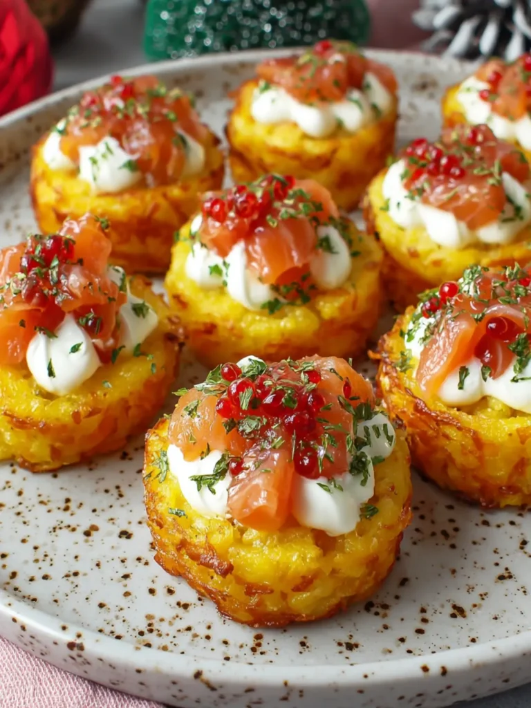 Mini Smoked Salmon Hash Brown Cups First Image