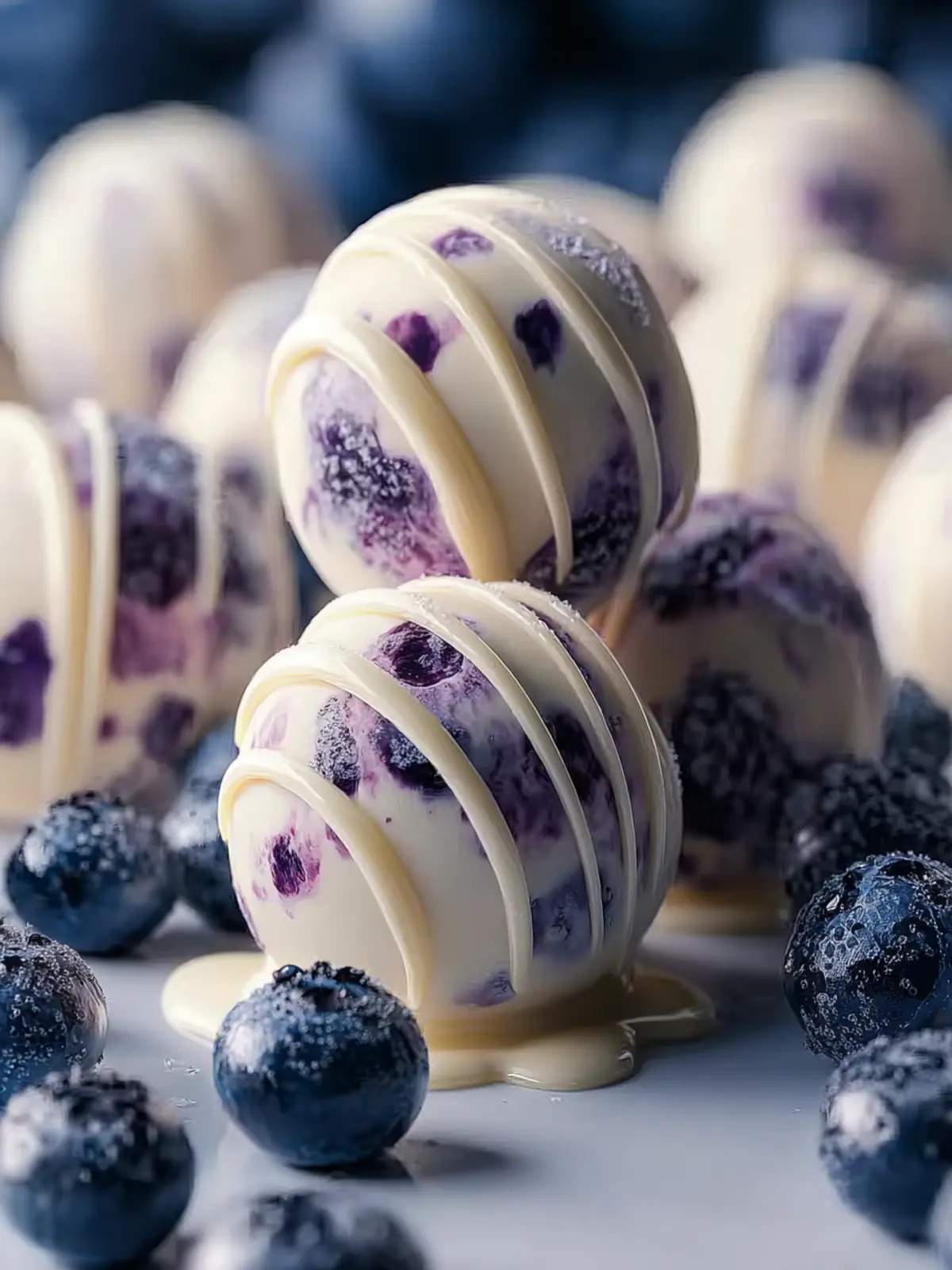White Chocolate Blueberry Truffles First Image