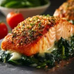 Baked Salmon with Spinach First Image