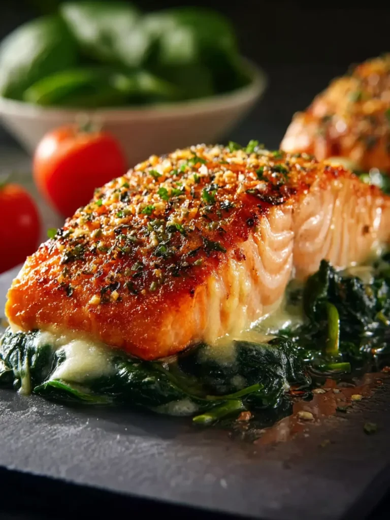 Baked Salmon with Spinach First Image