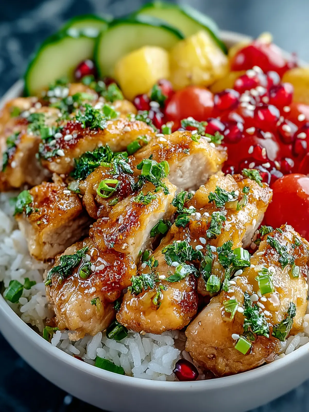Irresistible Garlic Glazed Chicken Bowls Recipe to Try Now First Image