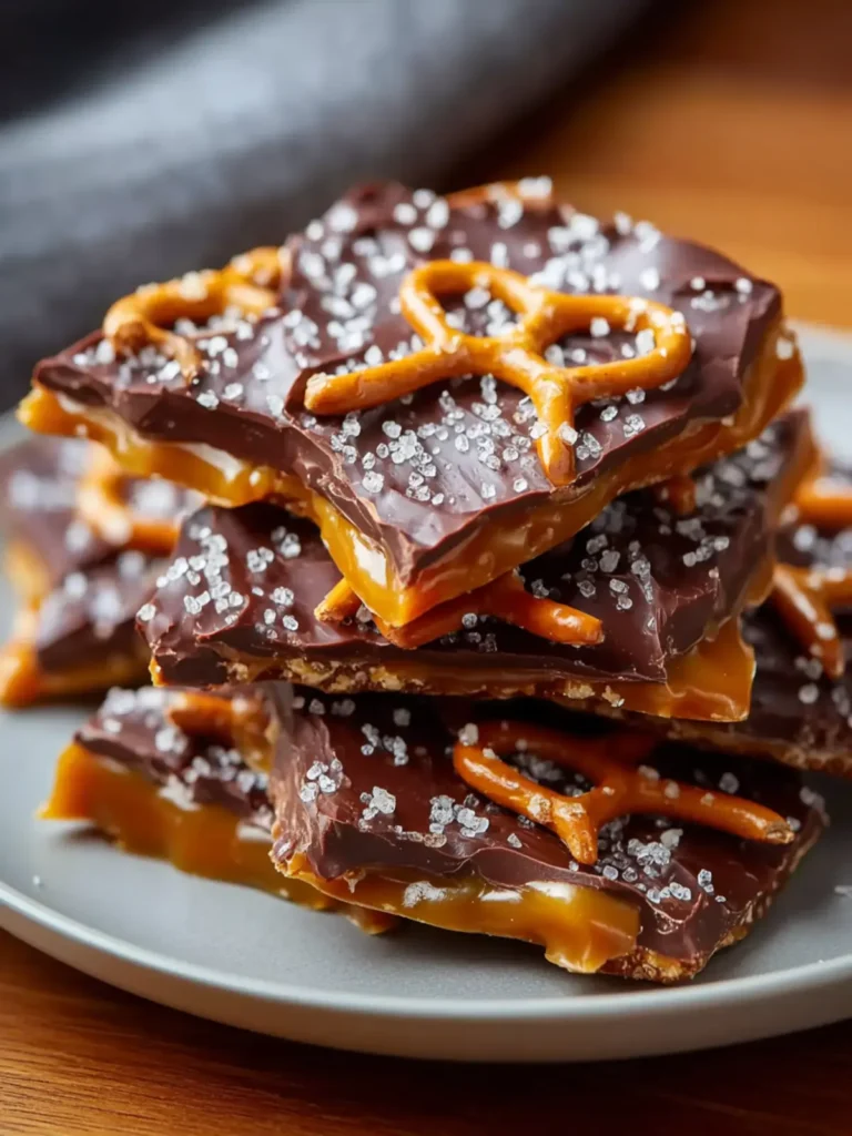 Best Salted Caramel Pretzel Bark Recipe – Easy Dessert First Image