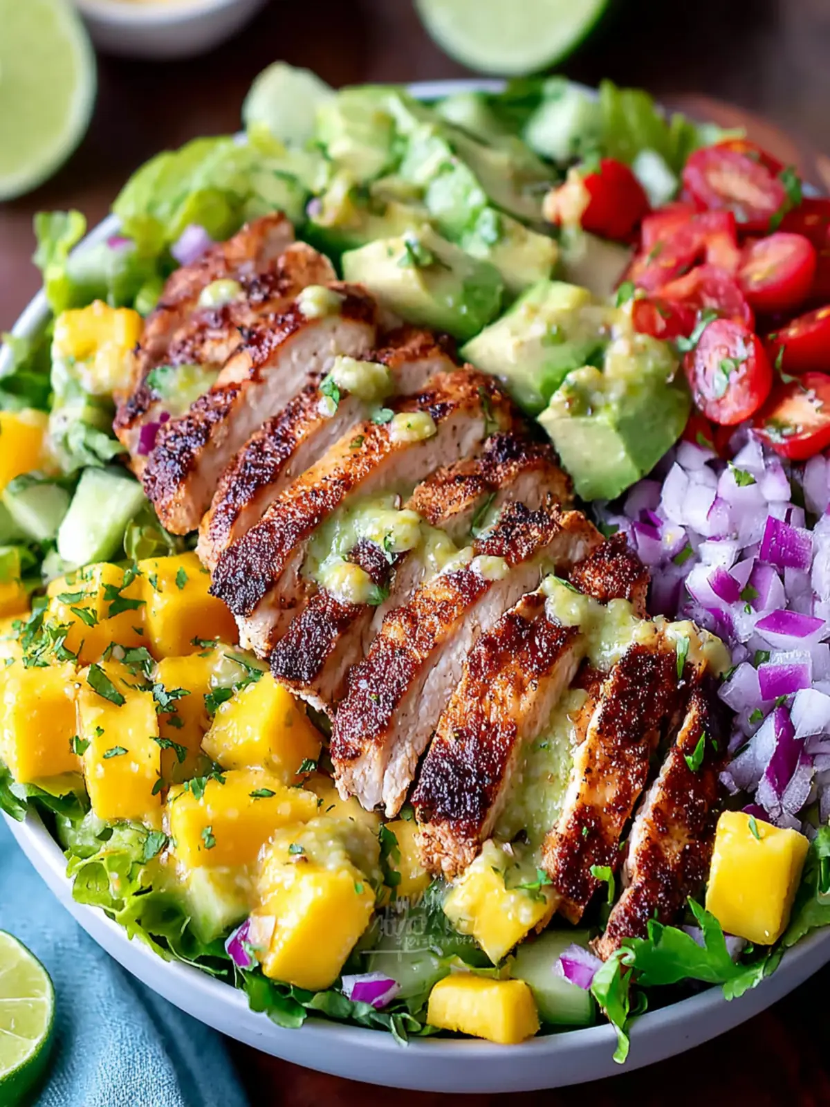 Fiesta-Worthy Chipotle Chicken Salad with Honey Lime Mango Dressing First Image
