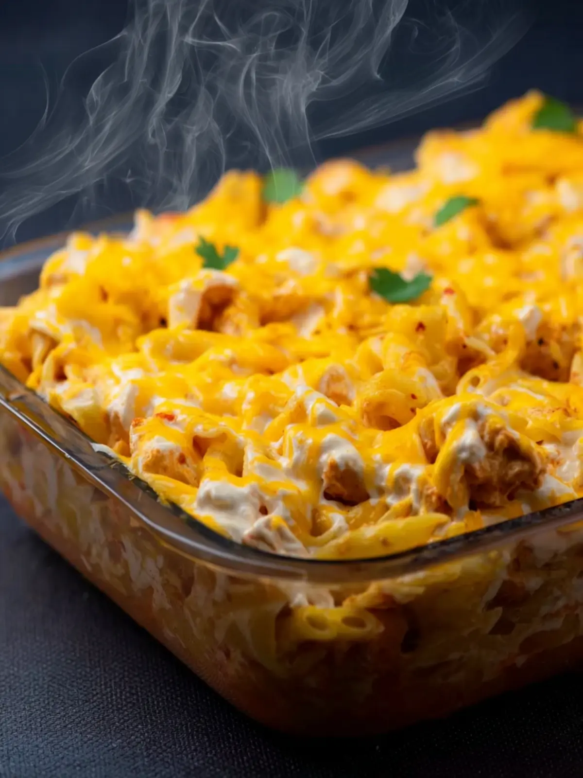 EASY BUFFALO CHICKEN PASTA BAKE RECIPE for Dinner Delight First Image