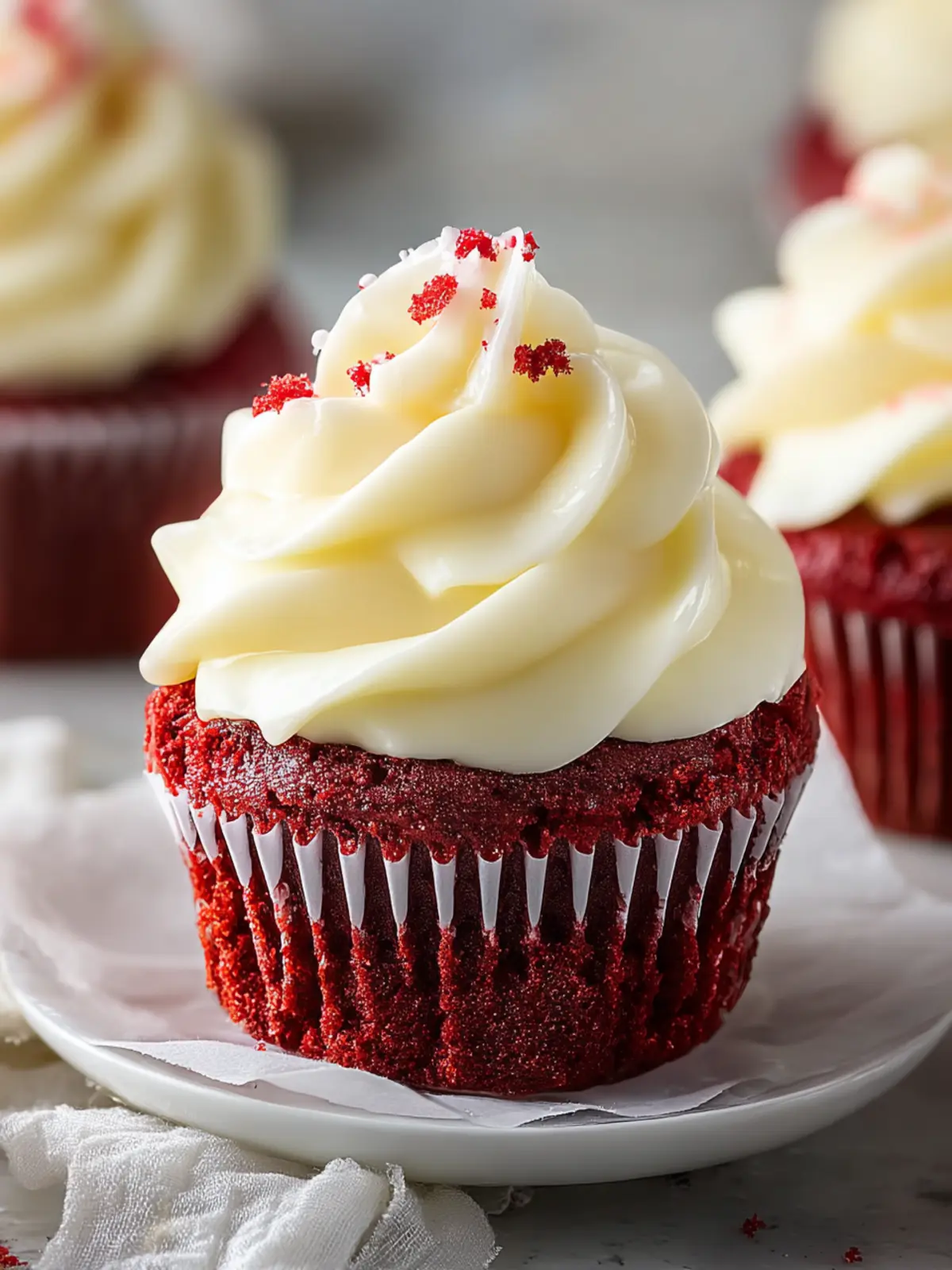 Christmas Red Velvet Cheesecake Cupcakes First Image