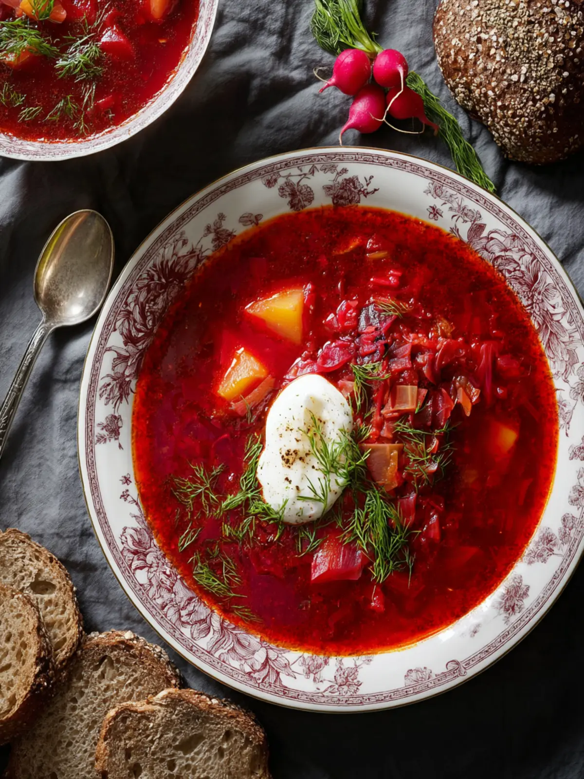 Authentic Ukrainian Borscht Recipe (Beet Soup) First Image