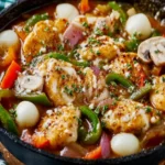 Onion Soup Gravy Chicken Skillet First Image