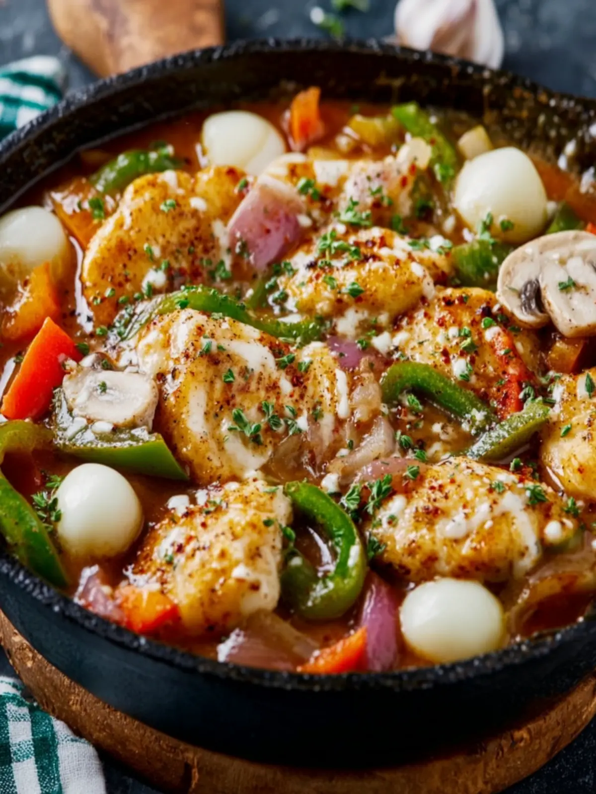 Onion Soup Gravy Chicken Skillet First Image