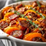 Sweet Potato and Sausage Casserole Recipe First Image