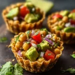 Chickpea Avocado Bhel Cups First Image