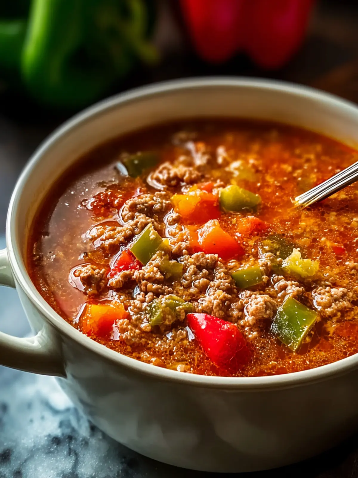 Comforting Stuffed Pepper Soup Recipe First Image