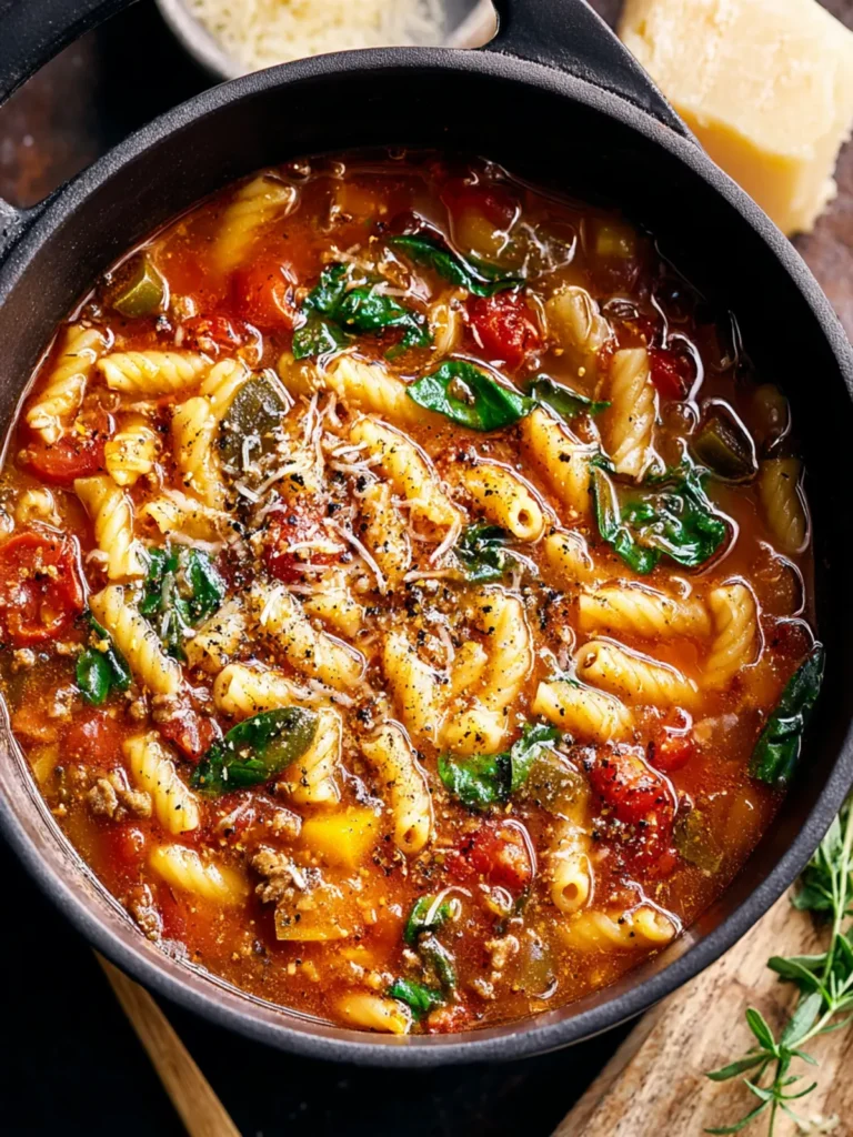 Cozy Pasta Soup Recipe First Image