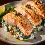 Stuffed Salmon with Spinach, Capers, and Greek Yogurt First Image