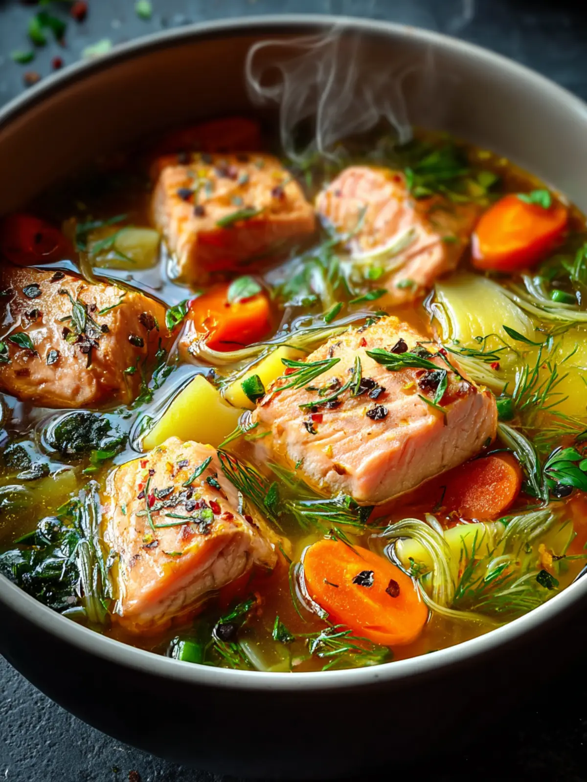 Cozy Salmon Soup Recipe for Chilly Evenings First Image