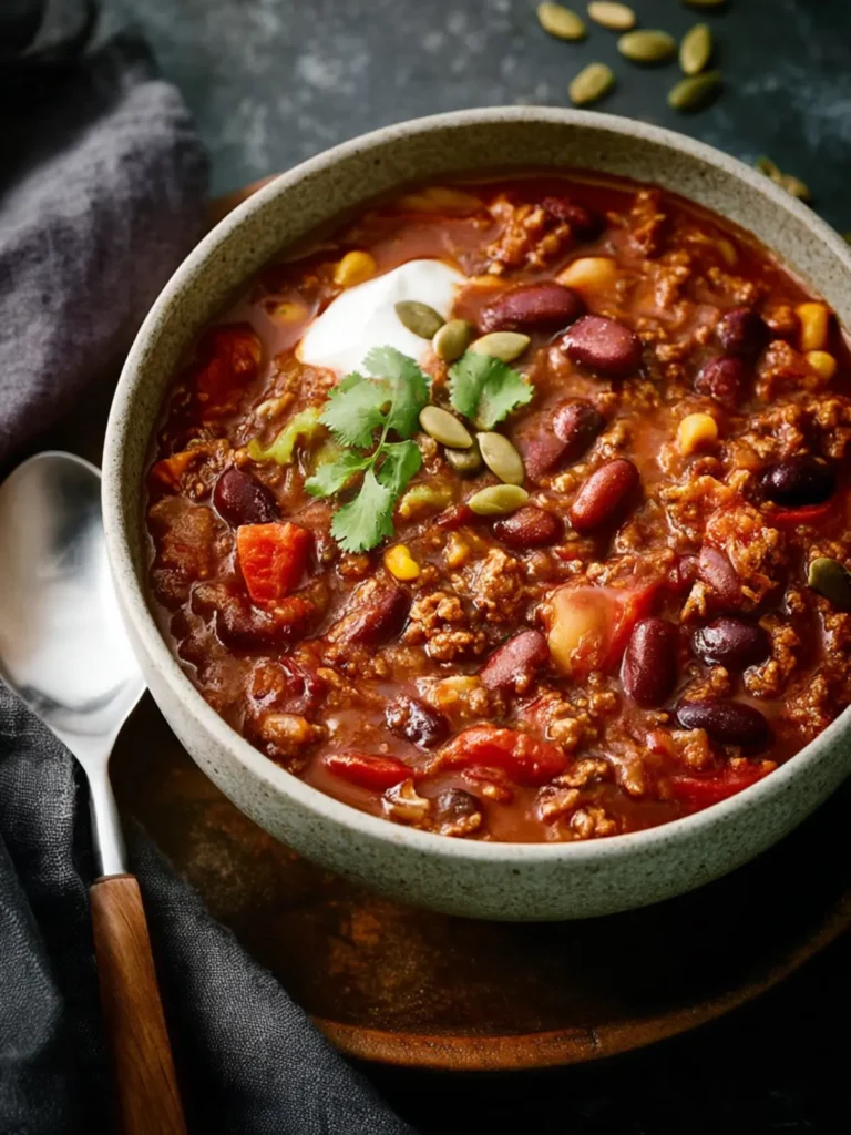 3-Bean Healthy Chili Recipe First Image