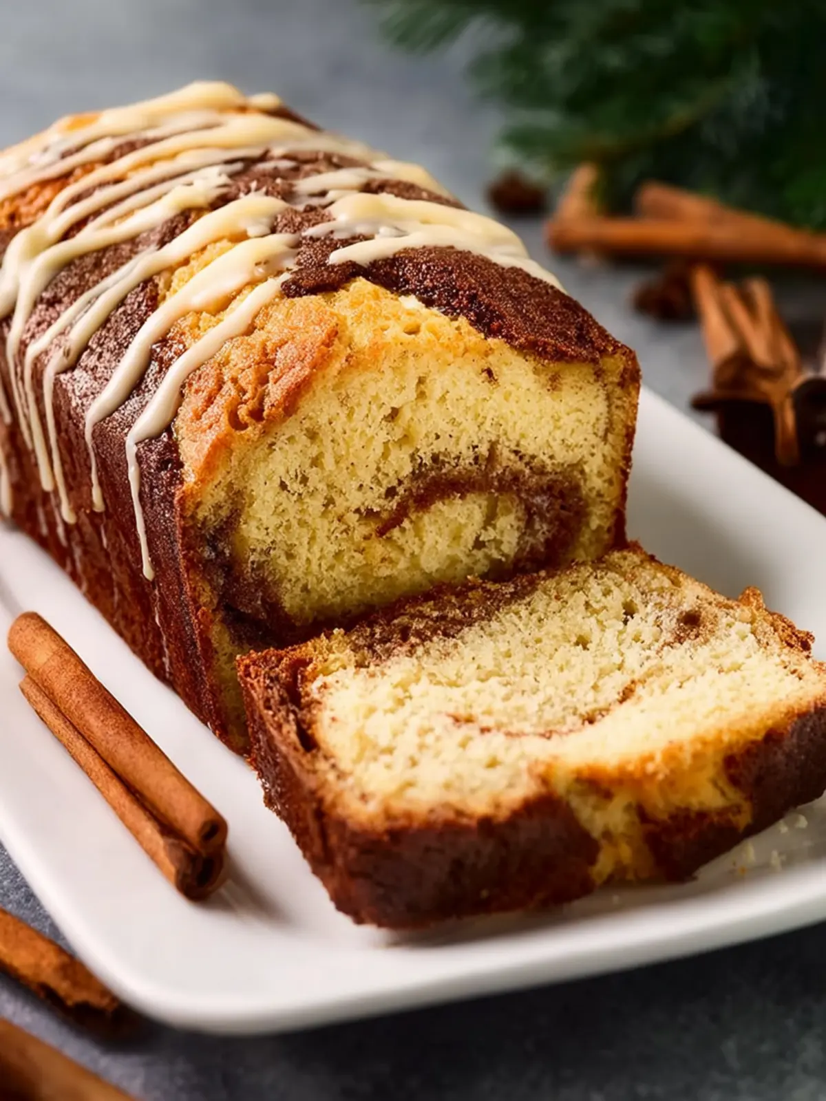 Cinnamon Keto Eggnog Bread First Image