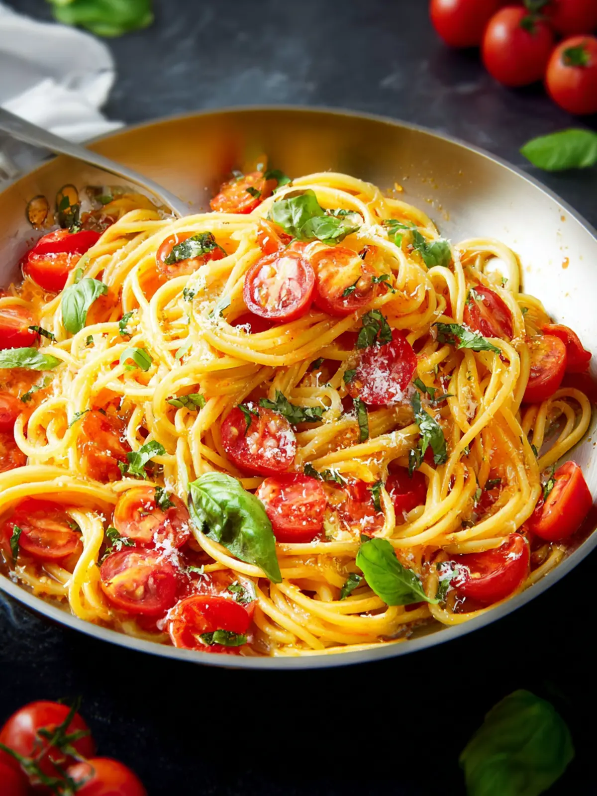 Fresh Tomato Basil Pasta Recipe First Image