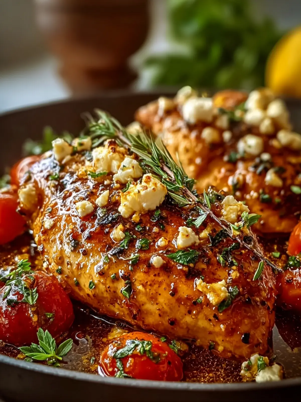 Hot Honey Infused Feta Chicken: A Sweet and Spicy Feast First Image