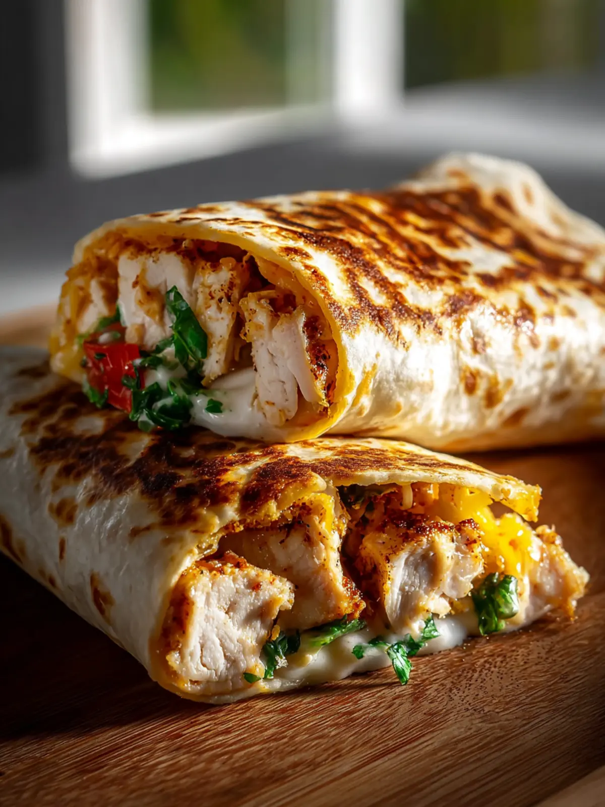 Easy Cheesy Chicken Garlic Wraps Recipe – So Flavorful! First Image