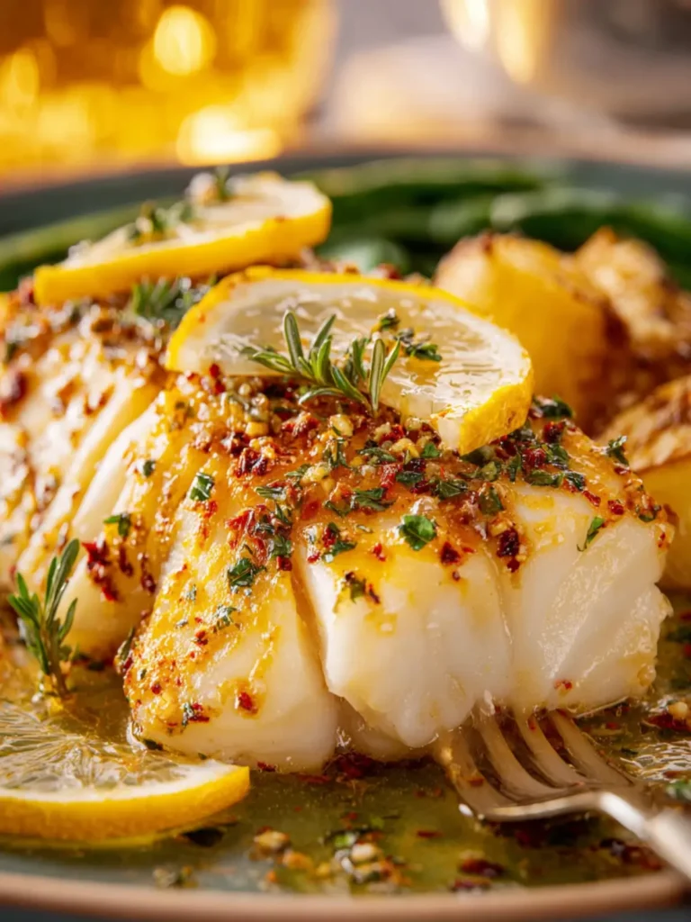 Lemon Garlic Baked Cod First Image