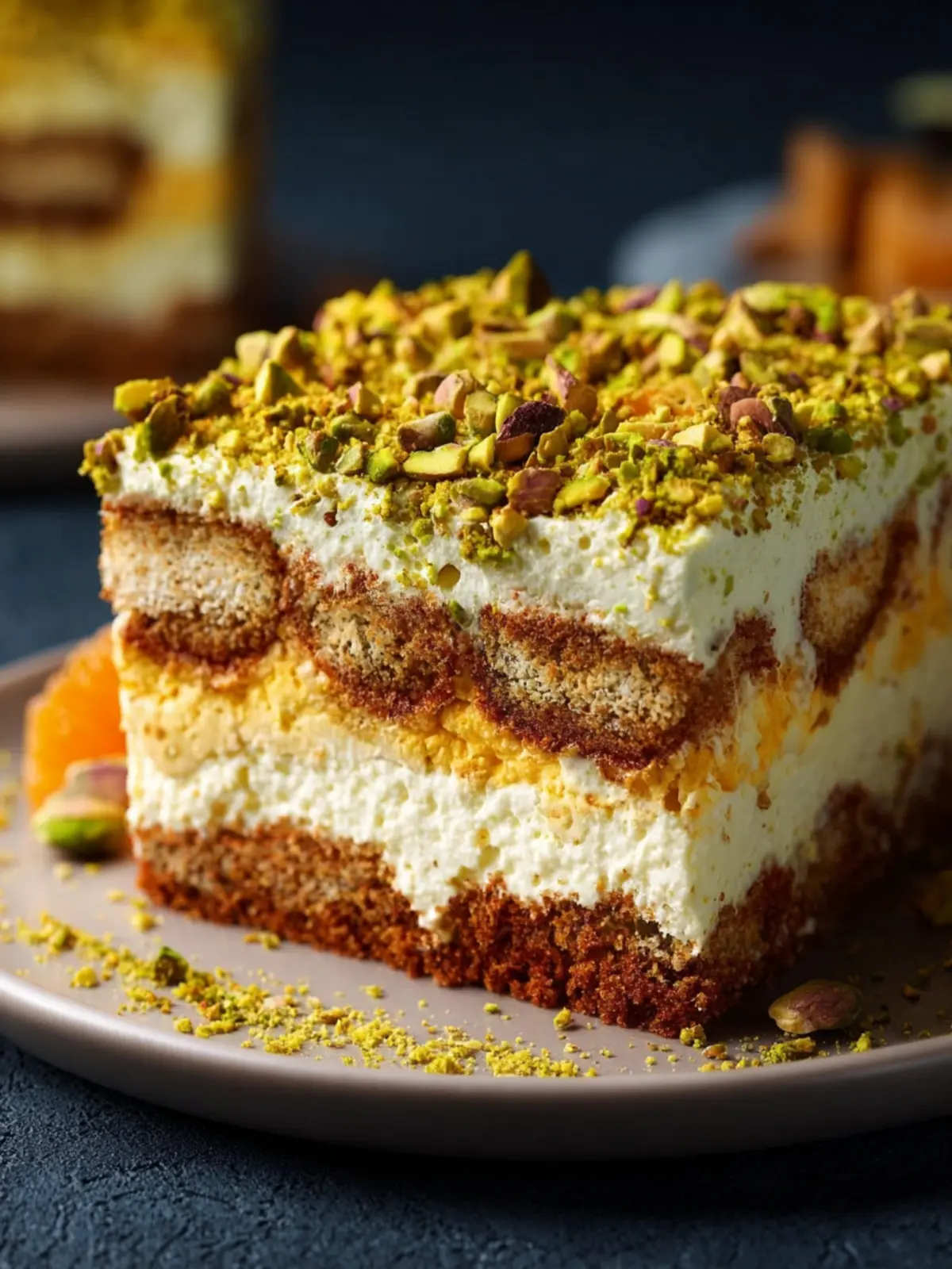 Orange Pistachio Tiramisu First Image