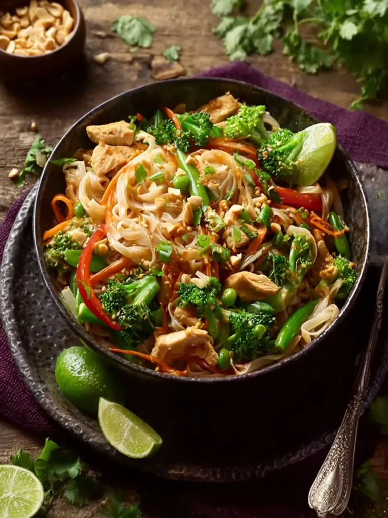 Thai Peanut Chicken Noodle Bowls First Image