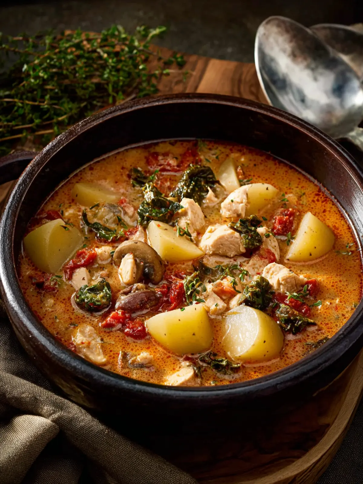 Tuscan Chicken Potato Soup First Image