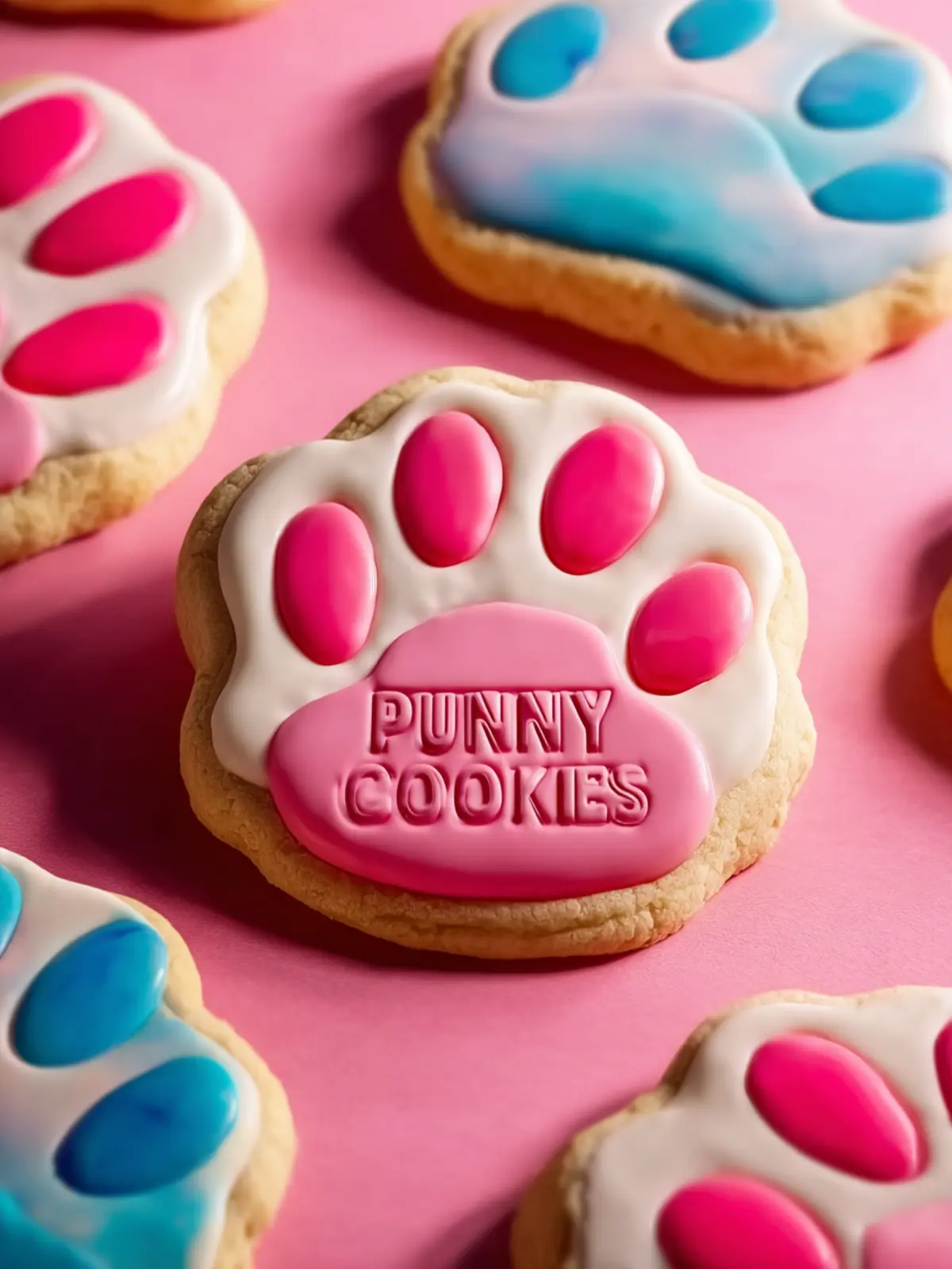 bunny paw print cookies First Image