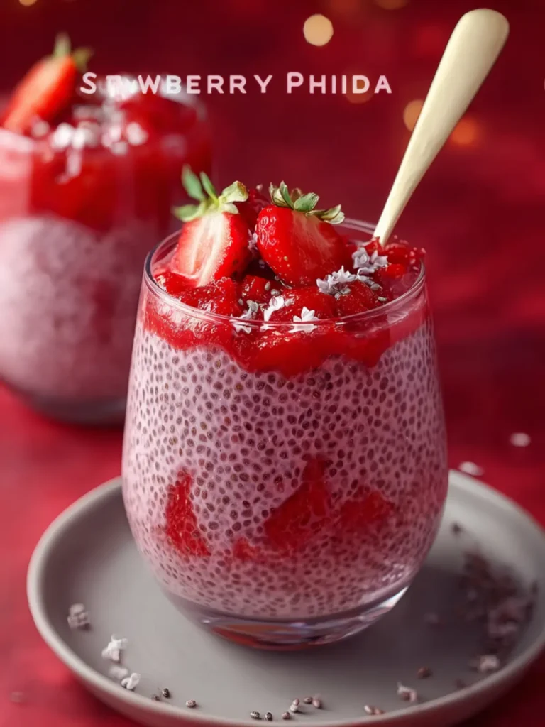 strawberry chia seed pudding First Image