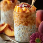 Peach cobbler overnight oats First Image