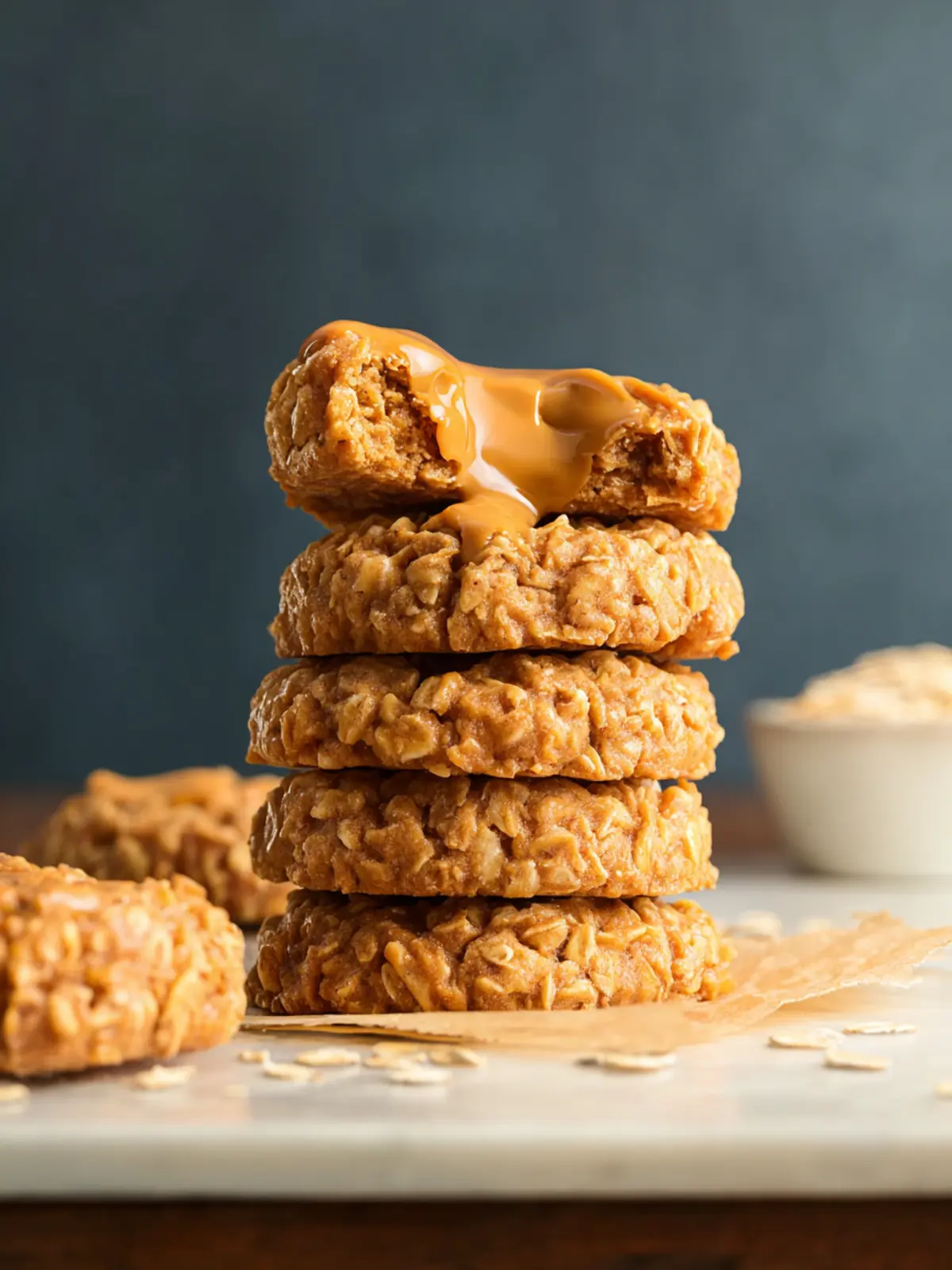 Peanut Butter No Bake Cookies First Image