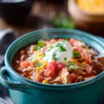 Slow Cooker Chicken Enchilada Chili First Image