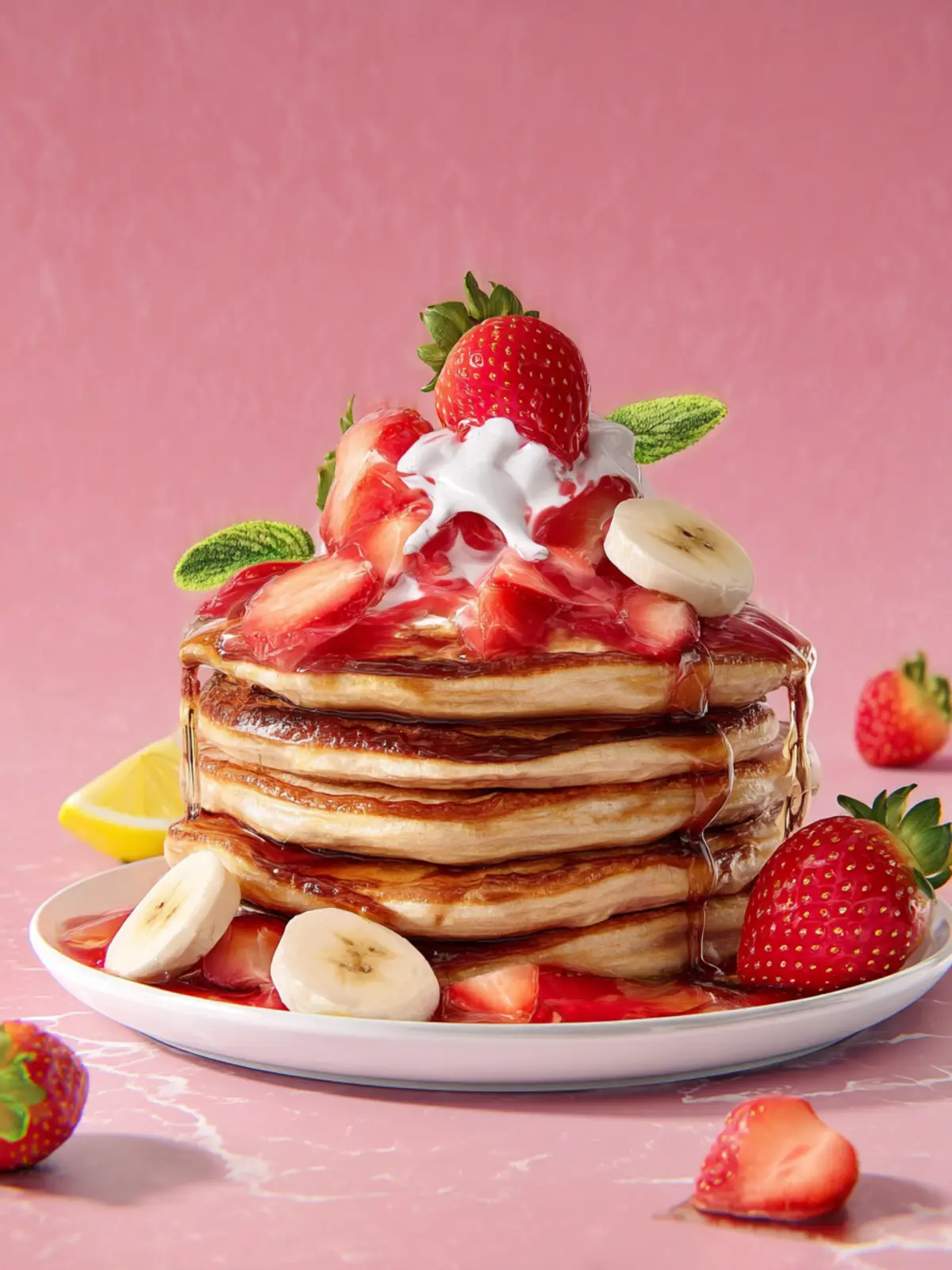 Strawberry Banana Pancakes First Image