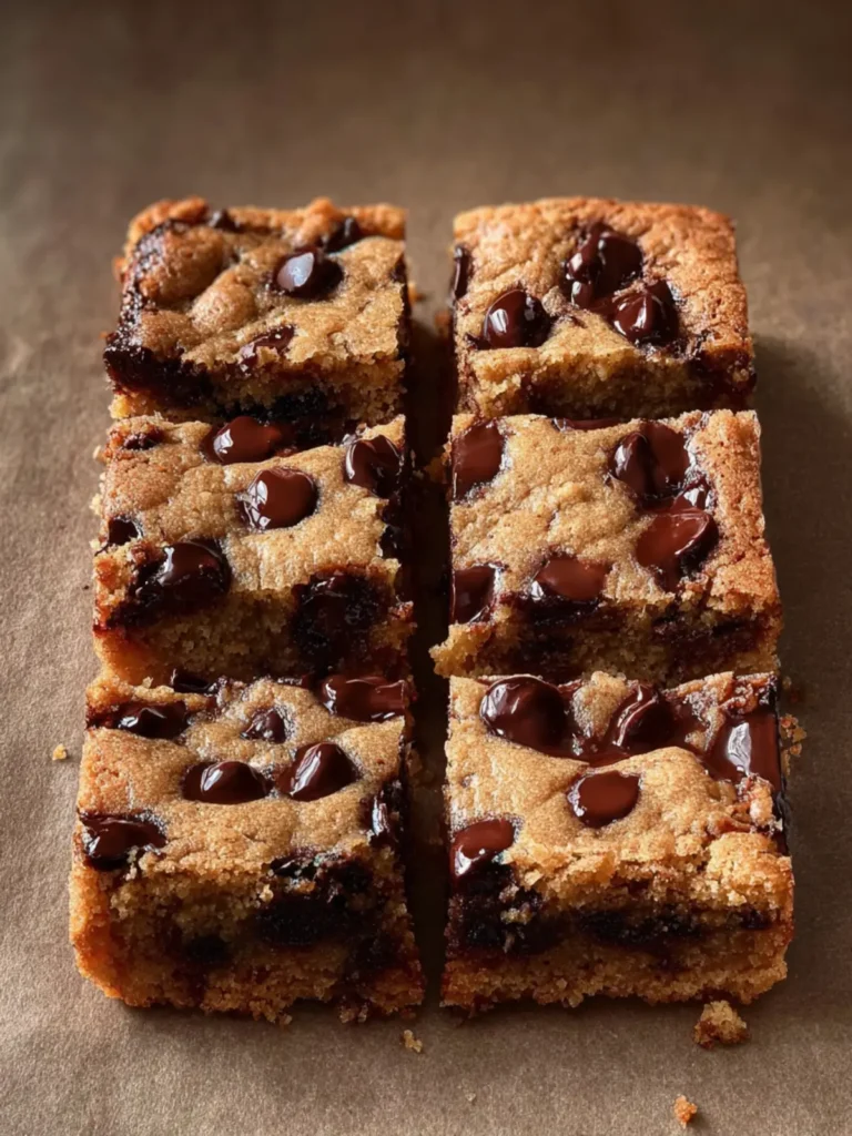 Brown Chocolate Chip Blondies First Image