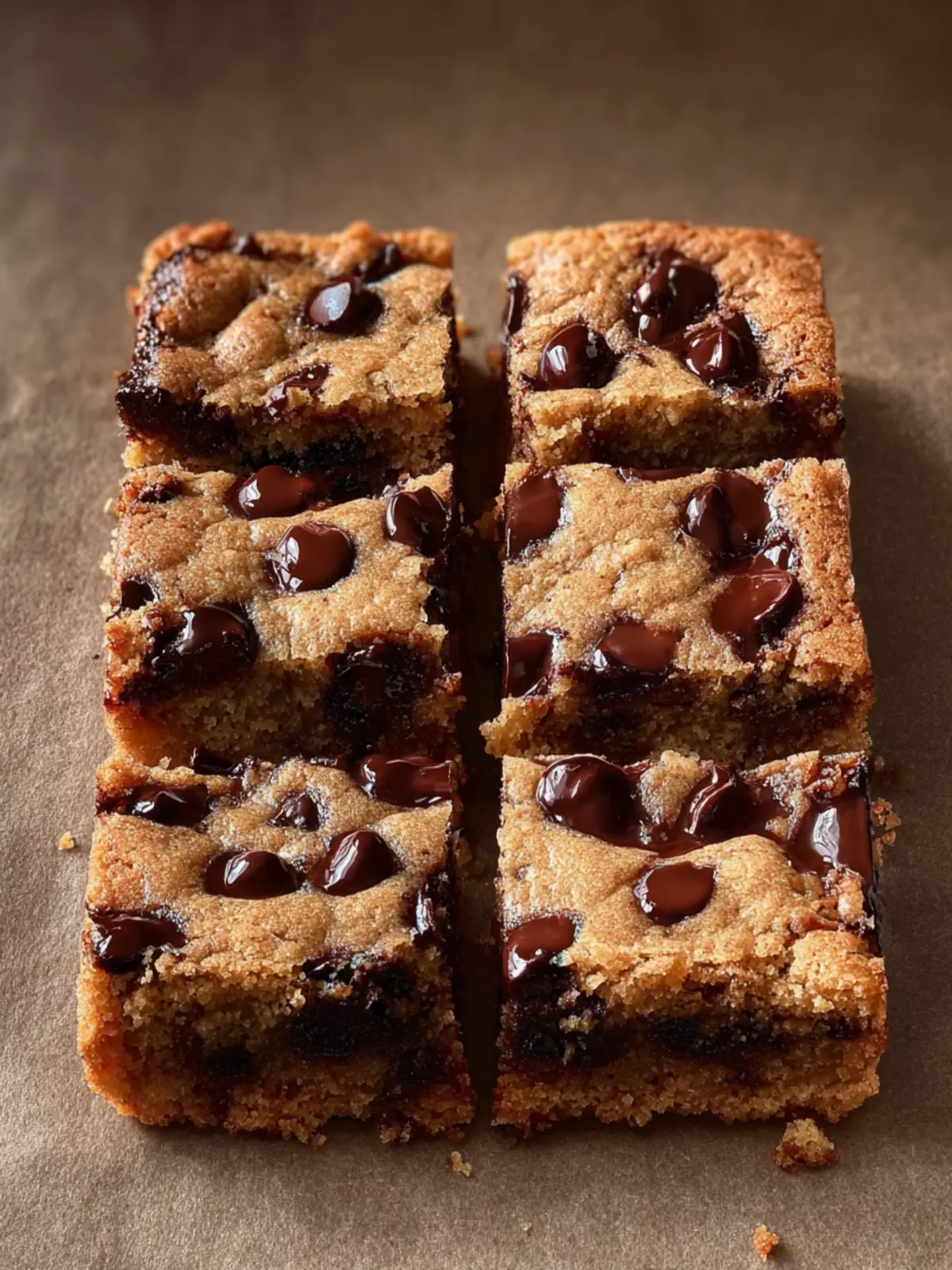 Brown Chocolate Chip Blondies First Image