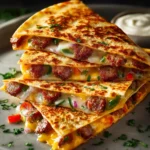 Cajun Beef Sausage Quesadillas with Melty Cheese Recipe First Image