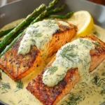 Creamy Salmon with Lemon Dill Sauce for Quick Family Nights First Image