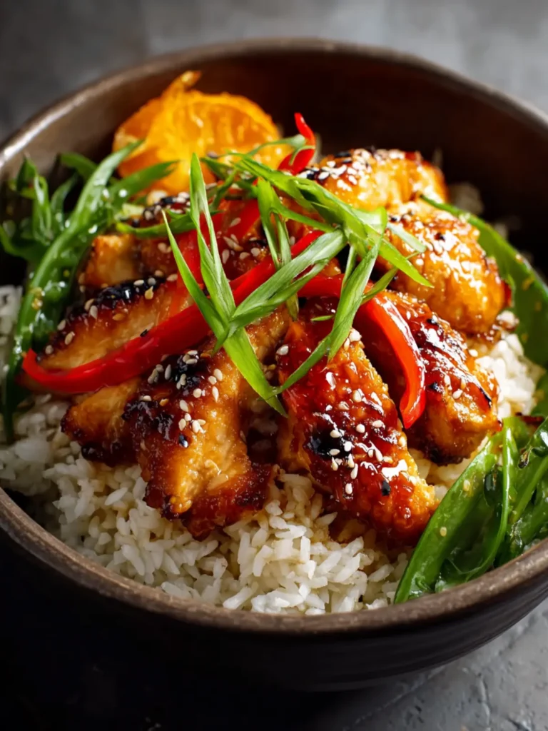 Delicious Orange Glazed Chicken Rice Bowl Recipe to Try First Image
