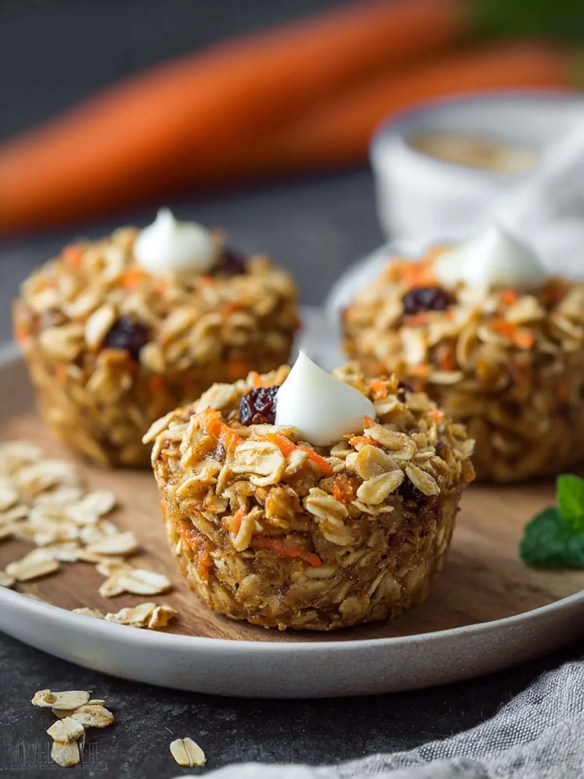 Easy Carrot Cake Baked Oatmeal Cups: Indulgent Morning Bliss