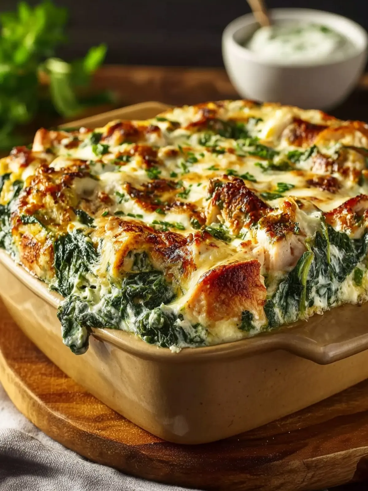Easy Chicken and Spinach Casserole with Cream Cheese First Image