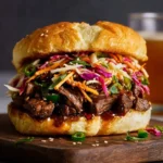 Korean Beef Sandwich with Spicy Slaw First Image