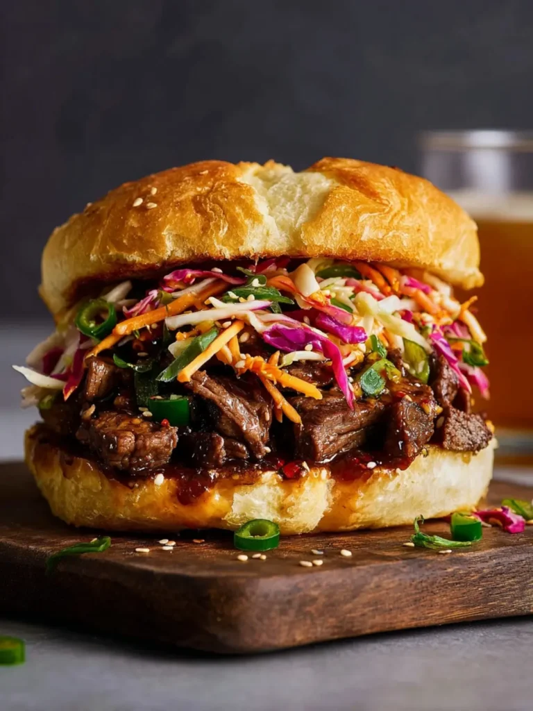 Korean Beef Sandwich with Spicy Slaw First Image
