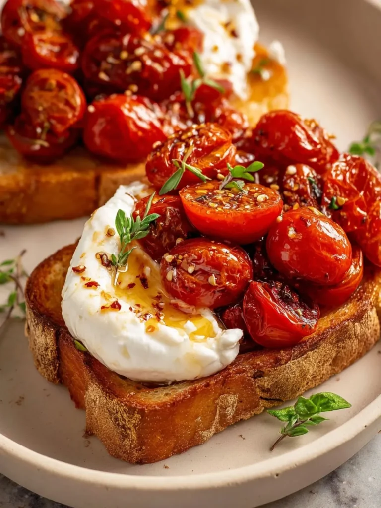 Roasted Tomato and Burrata Toast First Image